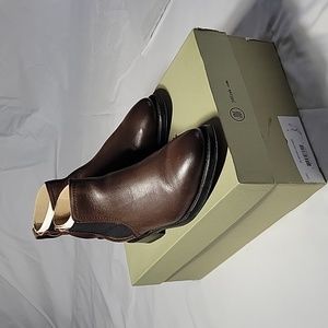 J.D. Fisk Dark Brown Chelsea Leather Boots Size 8